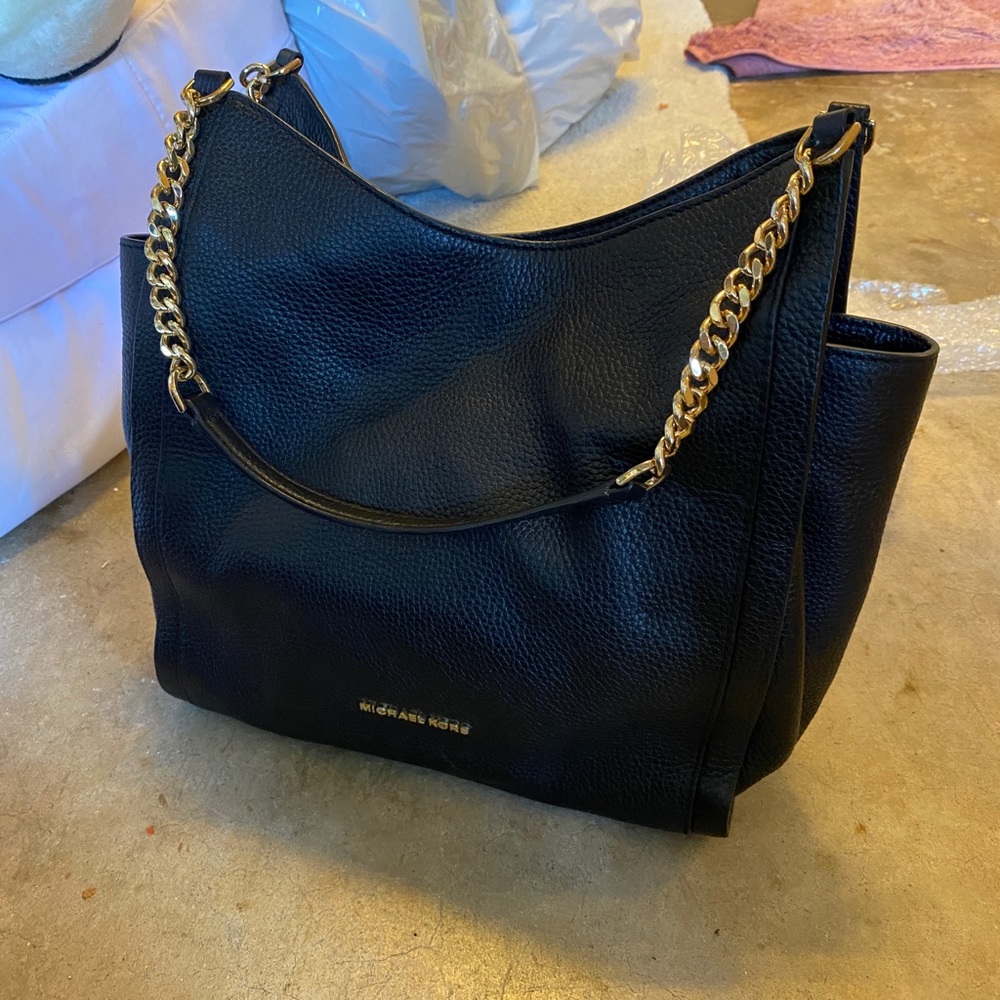 Michael Kors black leather bag